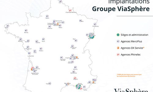 Carte implantations groupe ViaSphère 2025
